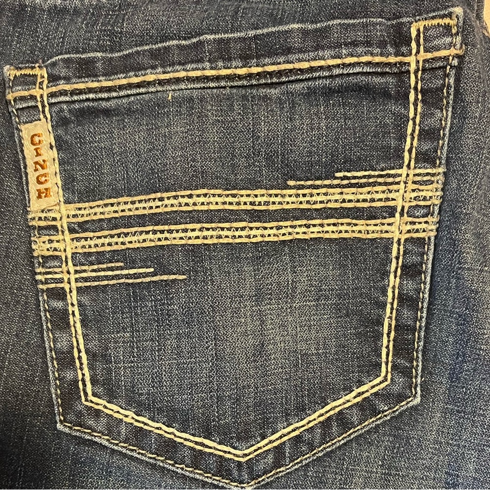 Cinch Men's Bootcut Jeans - Dark Blue Denim - Picture 4 of 4